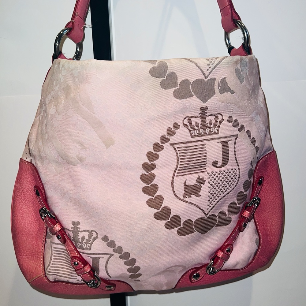 Vintage Pink Juicy Couture Purse Satchel Bag Wordy y2k preloved - Picture 4 of 11